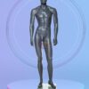 Male Abstract Mannequin Belly-Bend Grey
