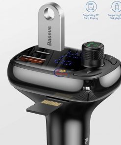 Baseus FM Transmitter Car-Fast-Charger Bluetooth 5.0 Audio MP3 Player With PPS QC3.0 QC4.0 5A Enfield-bd.com