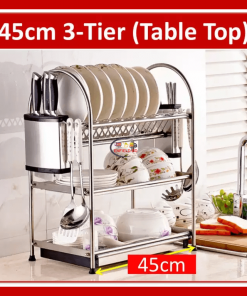 Home & Living 3 LAYER KITCHEN DISH RACK High Quality Stainless Steel Enfield-bd.com 