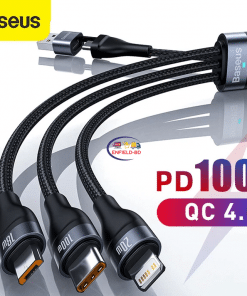 Gadget BASEUS TWO-FOR-THREE FAST Charging Data Cable Flash Series Enfield-bd.com 