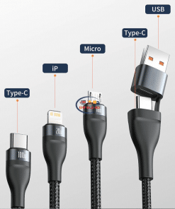 Gadget BASEUS TWO-FOR-THREE FAST Charging Data Cable Flash Series Enfield-bd.com