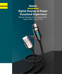 Gadget Baseus Display Fast Charging Data Cable USB TO TYPE-C 5A 1M Enfield-bd.com
