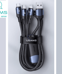 Gadget USAMS US-SJ510 U71 3IN1 FAST CHARGING DATA CABLE 6A 1.2M Enfield-bd.com 
