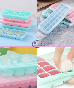 Household Supplies 24 Grid Food Grade Silicone Ice Tray Cube Home With Lid Square Shape Enfield-bd.com