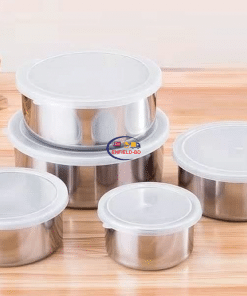 Household Supplies Kitchen & Dining 5in1 Food Container Bowl Set SS Box Circle Shaped Lunch Box Portable Enfield-bd.com