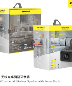 Gadget Home & Living AWEI Y332 Multifunction Wireless Speaker Power Bank Clock Enfield-bd.com