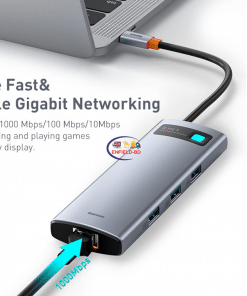 Gadget BASEUS METAL GLEAM SERIES 8 IN 1 MULTIFUNCTIONAL TYPE-C Enfield-bd.com 