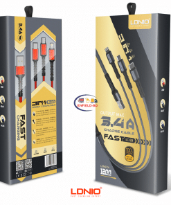Gadget LDNIO LC-93 3in1 High Quality 3.4a Fast Charging Data Cable Enfield-bd.com