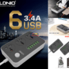 Gadget LDNIO SC 3604 Multiplug Power Strip 3 Socket 6 USB Port Enfield-bd.com