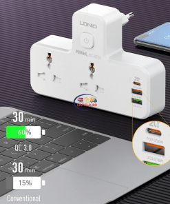 Gadget LDNIO SC2311 20W 3-Port USB Charger Extension Power Strip Enfield-bd.com