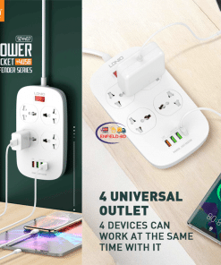 Gadget Ldnio SC4407 Power Socket 4 USB 2500w Defender Series Enfield-bd.com