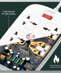 Gadget Ldnio SC4407 Power Socket 4 USB 2500w Defender Series Enfield-bd.com