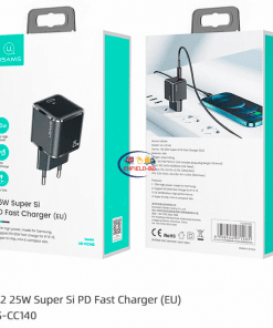Gadget USAMS US-CC140 T42 25W SUPER SI PD CHARGER WITH DATA CABLE Enfield-bd.com