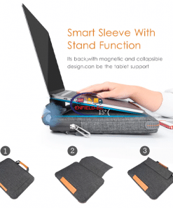 Computer Accessories & Peripherals WIWU Multi-Pockets Nylon Portable Stand Laptop Bag Waterproof | Gray | 13.3inch Enfield-bd.com 