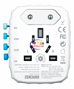 Charger & Adapter Zendure Passport Go 30w Universal Global Travel Adapter Enfield-bd.com