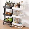 Kitchen & Dining Foldable 3 Tier Kitchen Trolley | Black And White Enfield-bd.com 