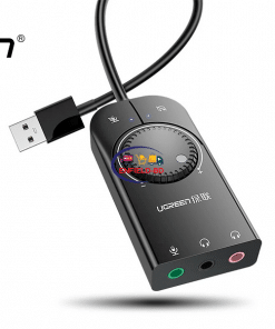 Computer Accessories & Peripherals Gadget Ugreen External Sound Card USB Audio Interface 3.5mm Mic Audio Adapter for Laptop PS4 Headset – 0.5M Enfield-bd.com 