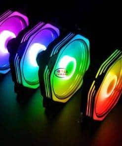 Enfield-bd.com Gadget 120mm 4pin RGB Case Fan Cooling Fans Colorful Blue Red White Fluid Bearing LED Computer Cooling Fan Radiator