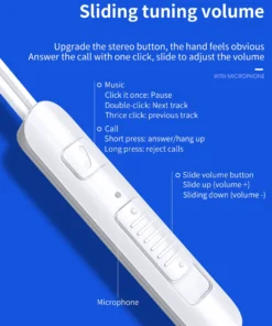 Alternative view of HOCO M47 Bass Sound Earphone In-Ear Sport Earphones with mic