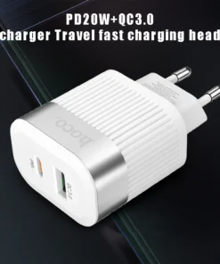 HOCO PD20W+QC3.0 Charger Quick Charge High Power European Standard Dual Port Fast Charging Plug