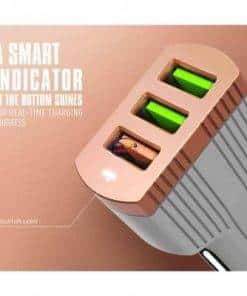 Enfield-bd.com Charger & Adapter LDNIO C702Q Car Charger Qualcomm QC 3.0 Fast Charging 5.1A 3USB Ports Adapter Universal