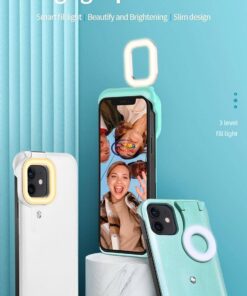 Gadget LED Ring Light Phone Case For iPhone 12Pro MAX 11Pro Max Selfie Flash Ring Light Case For iPhone XS MAX XR Fill Light Funda Capa Enfield-bd.com 