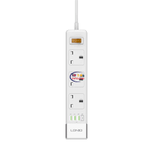Enfield-bd.com Charger & Adapter Ldnio Smart Tech 18W/5V 3.4 A 3 USB Port UK Wall Plug AC Power Adapter Charger 