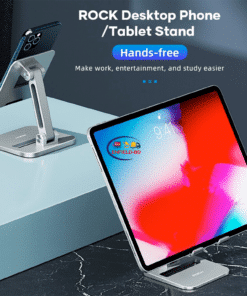 Gadget Mobile Accessories And Parts ROCK Adjustable Foldable Metal Stand for Smartphone Tablet Enfield-bd.com