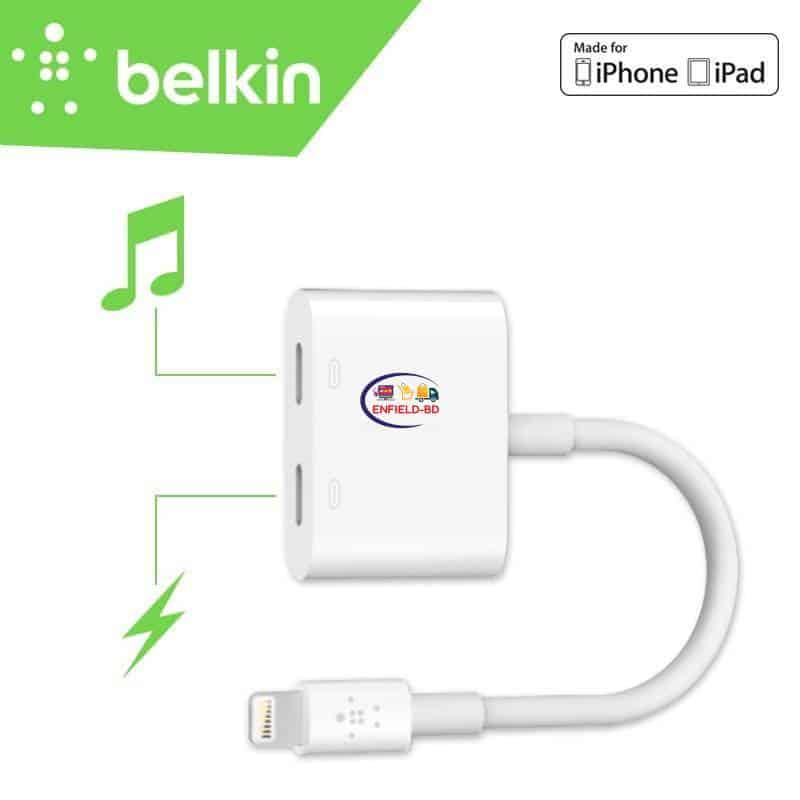 Gadget Cases & Screen Protector Belkin Audio+Charge Rockstar MFi-Certified 8pin Adapter Cable for iPhone X 8 7 Plus 6s for EarPods Headset F8J198BT Enfield-bd.com