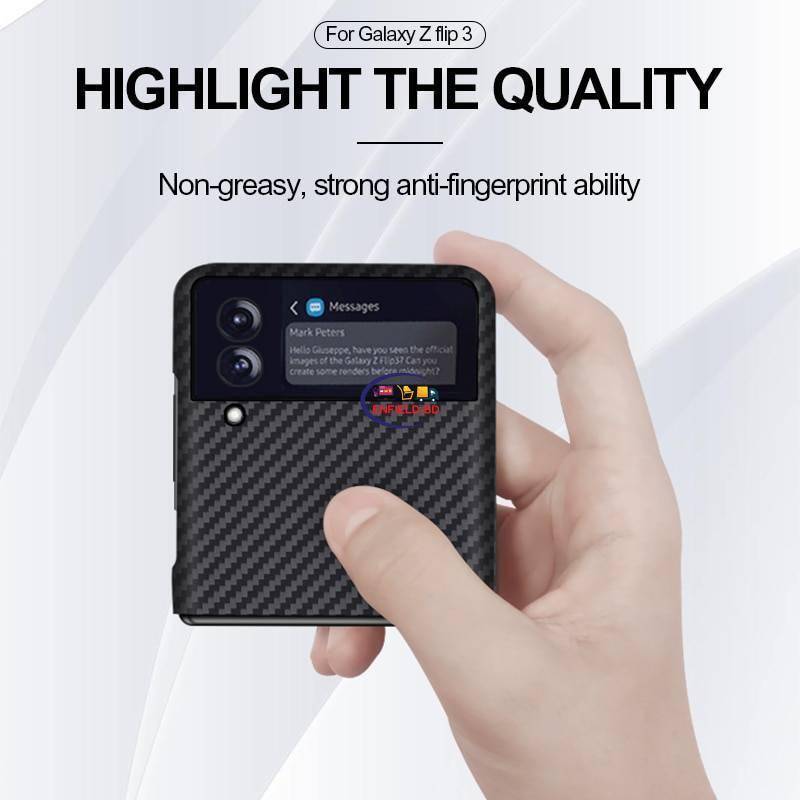 Router Cases & Screen Protector Aramid Fiber Folding Protective Phone Case Cover for Samsung Galaxy Z Flip 3 5G Real Carbon Fiber Enfield-bd.com