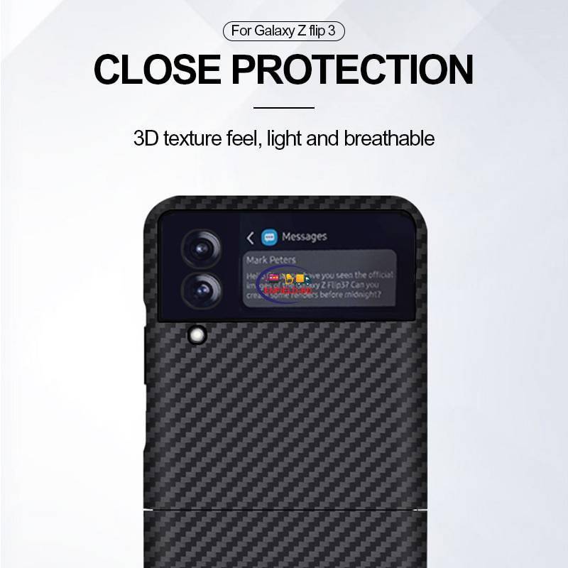 Computers Router Aramid Fiber Folding Protective Phone Case Cover for Samsung Galaxy Z Flip 3 5G Real Carbon Fiber Enfield-bd.com