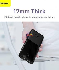Gadget Charger & Adapter Baseus 22.5W Fast Charge Power Bank 10000mAh ELF Digital Display Type-C Built in Cables For iPhone 13 12 11 pro max mini Samsung S21 S20 Xiaomi Enfield-bd.com