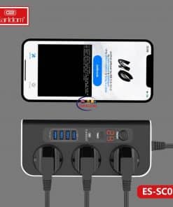 Gadget Earldom SC02 Digital Multifunctional Power Sockets with 4 USB ports Enfield-bd.com