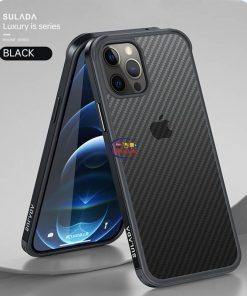 Gadget Cases & Screen Protector Original Sulada Matte Translucent Case For iPhone13 iPhone13 Pro iPhone13 Pro Max Carbon Fiber Grain Anti-Fingerprint Slim Armor Shockproof Cover Enfield-bd.com