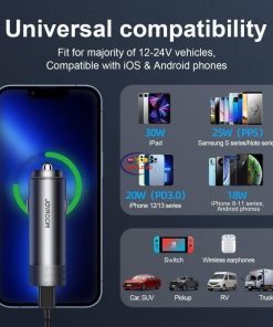 Smart Watch JOYROOM JR-CL13 50W Car Charger USB-C Type-C Port Aurora Series Dual PD Enfield-bd.com