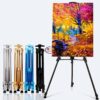 Enfield-bd.com Whiteboard Whiteboard Stand and Easel Whiteboard Easel Stand Portable Adjustable Aluminum Display Art Easel Painting Easel Stand For Painting Oil Paint Sketch Artist Art Supplies For Artist