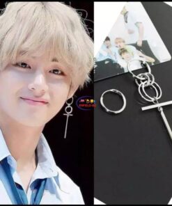 Enfield-bd.com Health & Household Personal Care Creative BTS Earrings Personalized Asymmetric Ear Studs Women Jewelry Fashion Pendant Earrings For women Korea Popular Metal Circle 