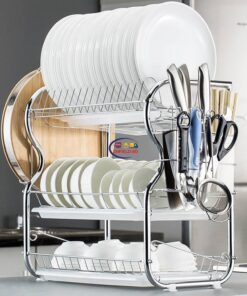 Enfield-bd.com Home & Living Premium Quality 3 Layer Kitchen Rack 3-Tier Satinless Steel 