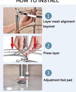 Enfield-bd.com Health & Household Kitchen & Dining Kitchen Pan Organizer Rack Pan Organizer Rack 2/3/4/5 Layers Cookware Pot Rack For Kitchen Organization Shelf 304 Stainless Steel Storage Rack