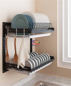 Health & Household Kitchen & Dining 3Tier Stainless Steel Kitchen Dish Rack Plate Cutlery Cup Dish Drainer Drying Rack Wall Mount Kitchen Organizer Storage Holder Enfield-bd.com