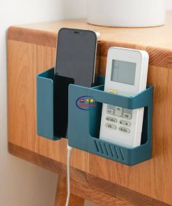 Kitchen & Dining Home & Living Double Layer Wall Mounted Organizer Box Punch Free Remote Holder Control Plug Wall Storage Charging Hooks Phone Multifunctional Enfield-bd.com 