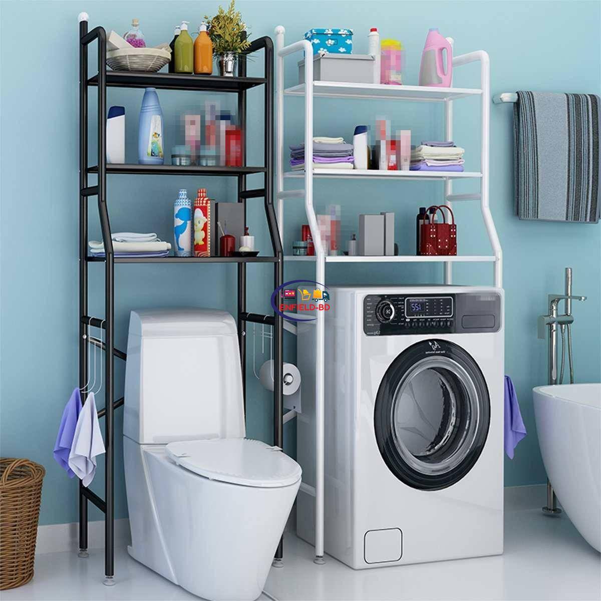 Bathroom Commode and Washing Machine Storage Rack Stainless Steel Over Rack  Toilet Cabinet Shelving Kitchen Bathroom Space Saver Shelf – Enfield-bd.com