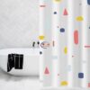 Enfield-bd.com Home & Living Floral Pattern Bath Curtain Waterproof Shower Curtains Geometric Bath Screen Printed Curtain For Bathroom Gift