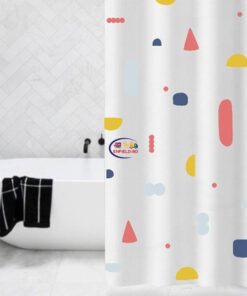 Enfield-bd.com Home & Living Floral Pattern Bath Curtain Waterproof Shower Curtains Geometric Bath Screen Printed Curtain For Bathroom Gift 