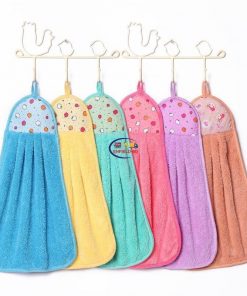 Enfield-bd.com Health & Household Kitchen & Dining Kitchen Hand Towel Thick Microfiber Hand Towel Bathroom Hanging Cloth Towel Soft Absorbent Fashion Housewife Gift Kitchen Hand Towel Comfortable