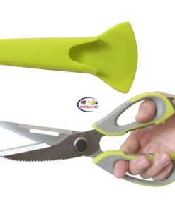 Enfield-bd.com Health & Household Kitchen & Dining Multifunctional Stainless Steel Kitchen Scissors Shears Cutter Scissors Cooking Tools Frozen Bone Meat Cutter Kitchen Tools | Green 