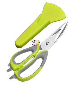 Enfield-bd.com Health & Household Kitchen & Dining Multifunctional Stainless Steel Kitchen Scissors Shears Cutter Scissors Cooking Tools Frozen Bone Meat Cutter Kitchen Tools | Green 