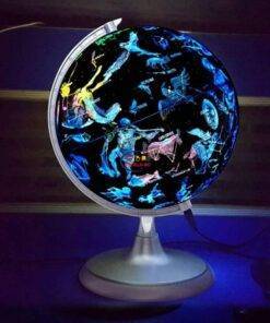 Enfield-bd.com Home & Living World Globe Constellation Globe with Detailed World Map for Kids Educational Interactive Astronomy Geographic Map Globe 