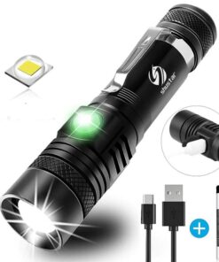Enfield-bd.com Home & Living Ultra Bright LED Flashlight With LED lamp beads Waterproof Torch Zoomable 4 lighting modes Multi-function USB charging 
