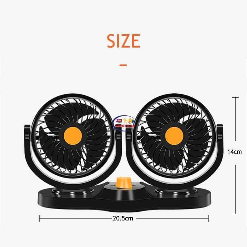 Car Dual Fan Car Interior Accessories 360 Degrees-round Car Cooling Accessories Swing Fan Ventilation Board Summer 12V/24V Car Dual Fan Car Interior Accessories 360 Degrees-round Car Cooling Accessories Swing Fan Ventilation Board Summer 12V/24V
